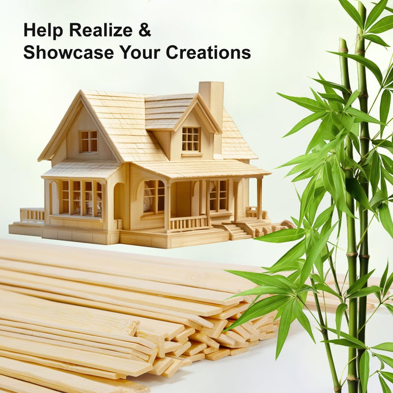 Pllieay 100 Pieces Bamboo Sticks for Craft, Wood Strips Wooden Extra Long Sticks for Crafting (15.75 Inches Length Ã— 0.35 Inches Width) - Image 5